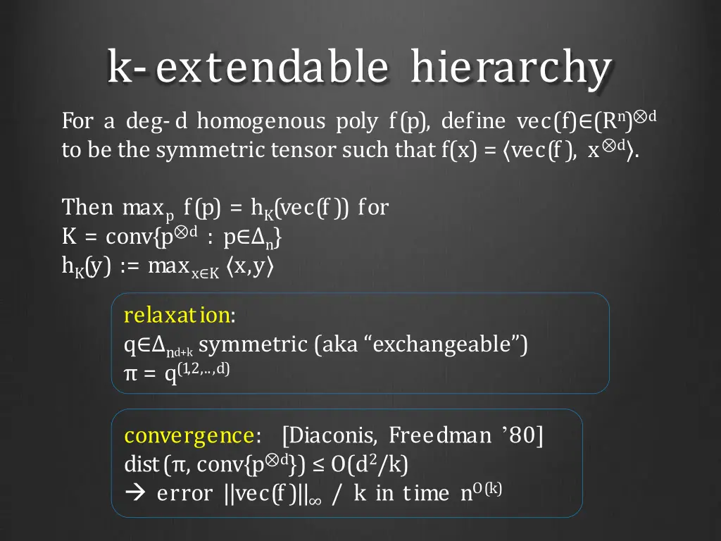 k extendable hierarchy