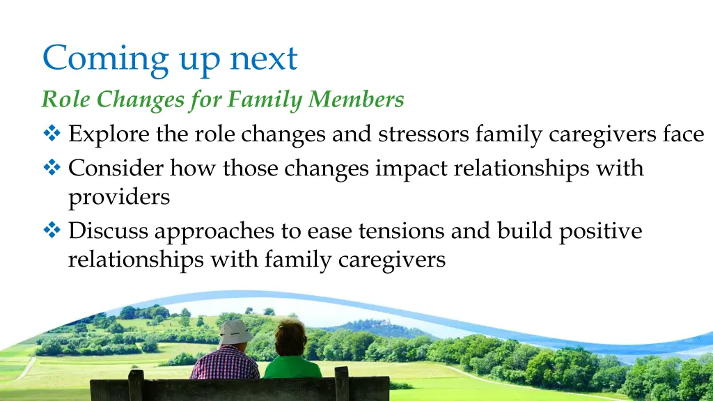 coming up next role changes for family members