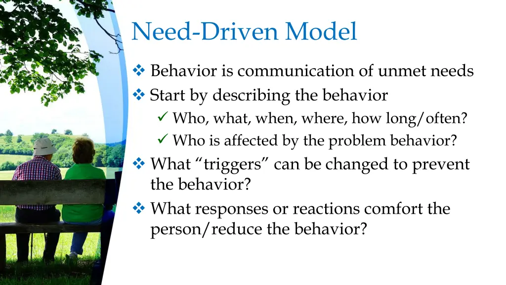 need driven model
