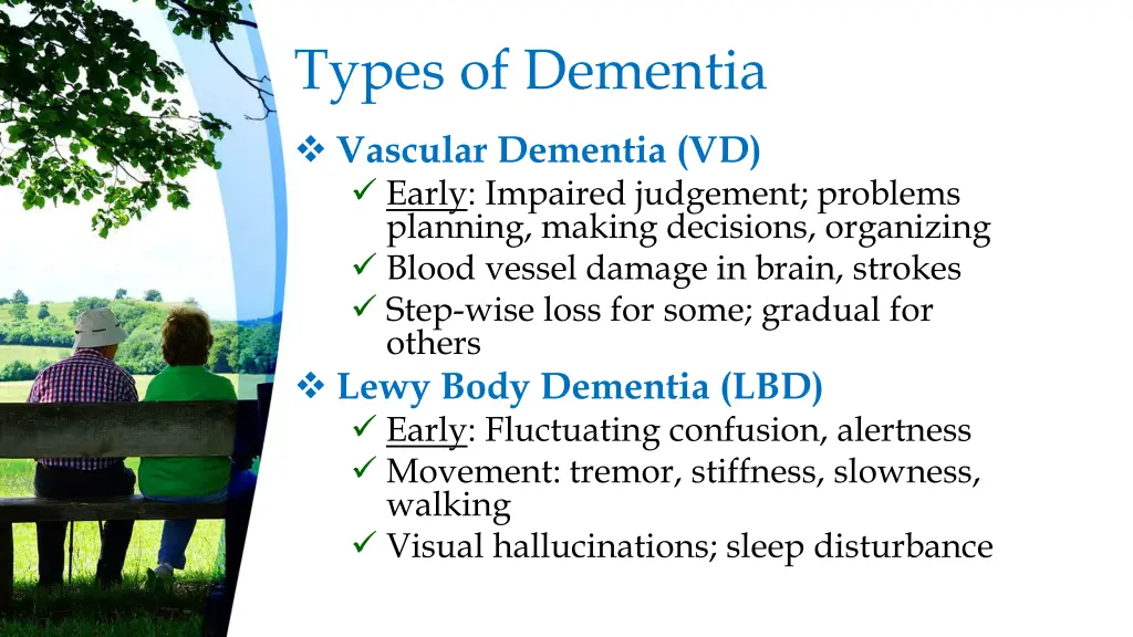 types of dementia