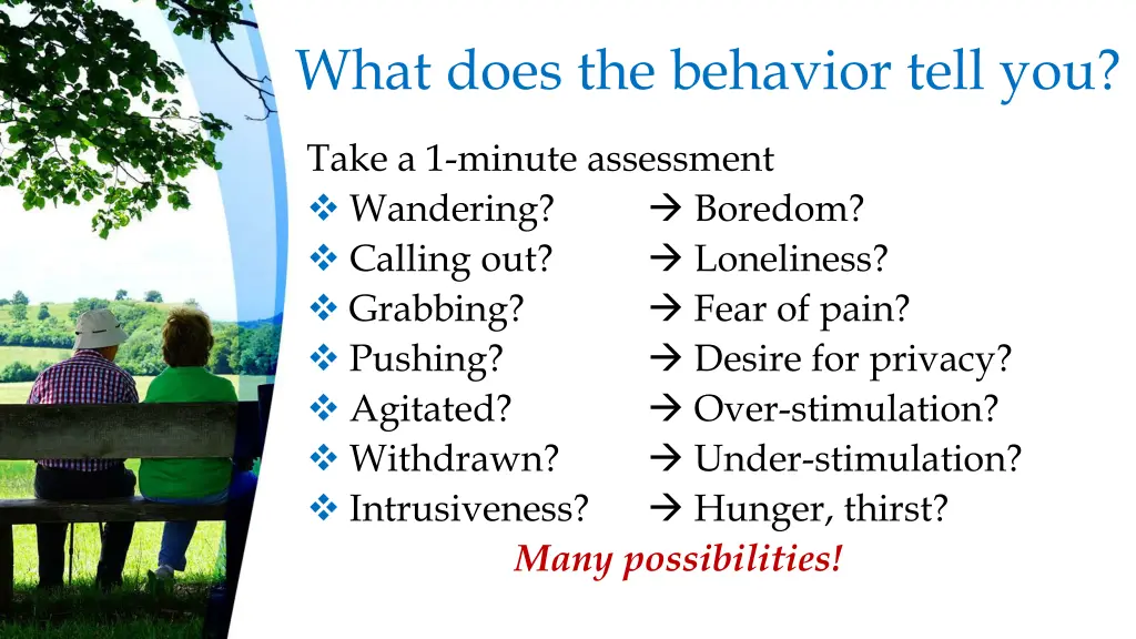 what does the behavior tell you