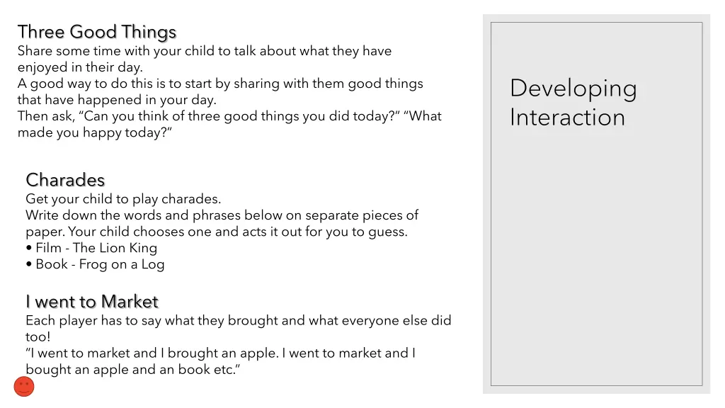 three good things share some time with your child