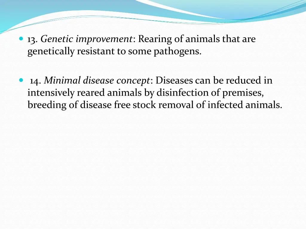13 genetic improvement rearing of animals that
