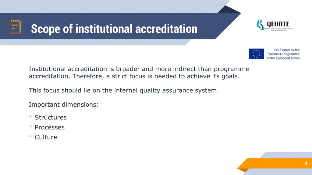 scope of institutional accreditation