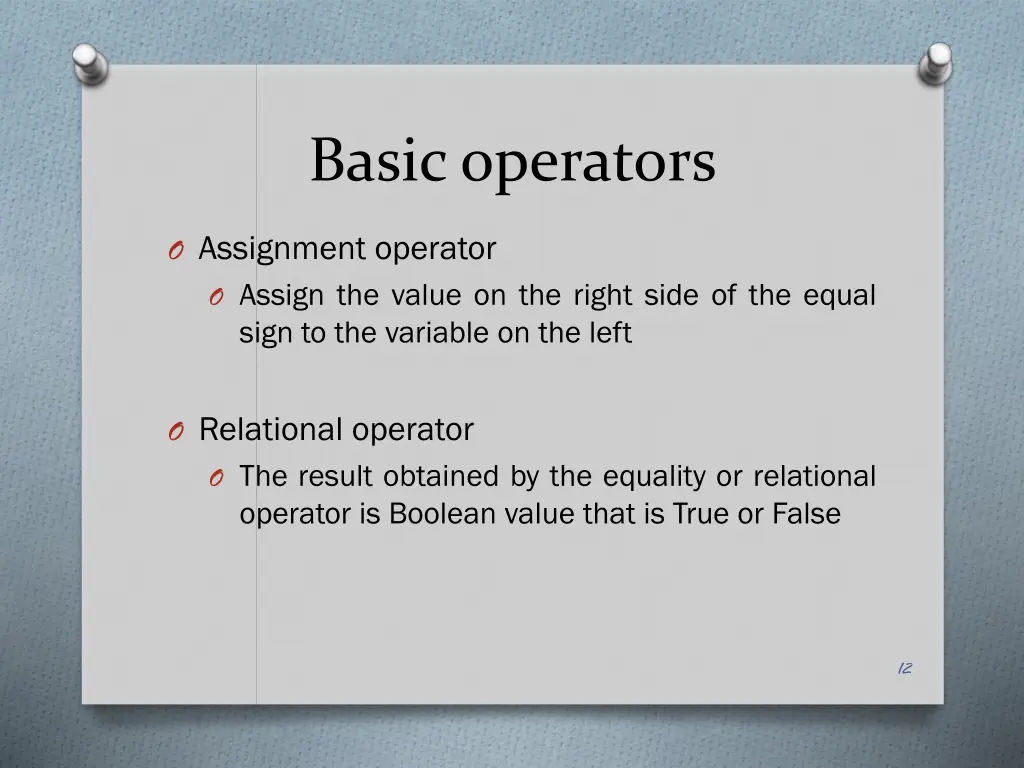 basic operators 1