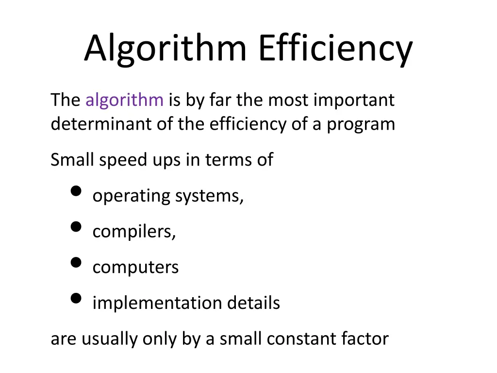algorithm efficiency