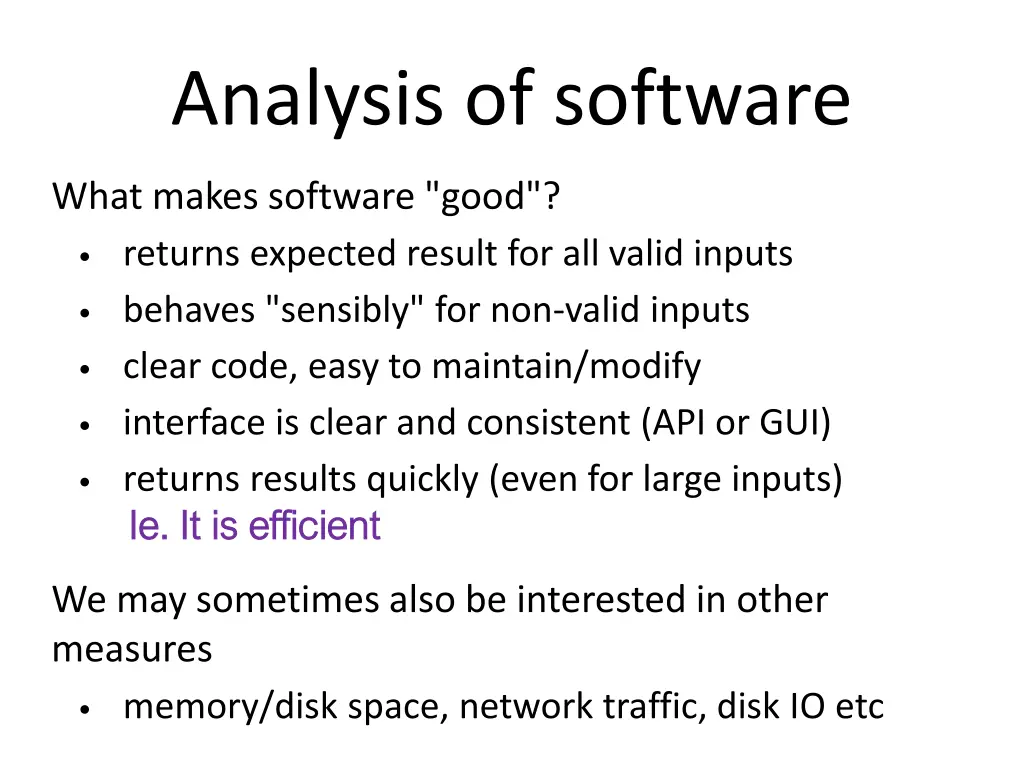 analysis of software