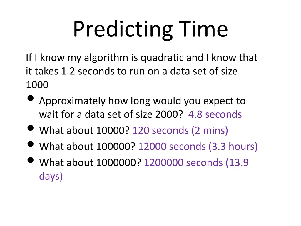 predicting time 1