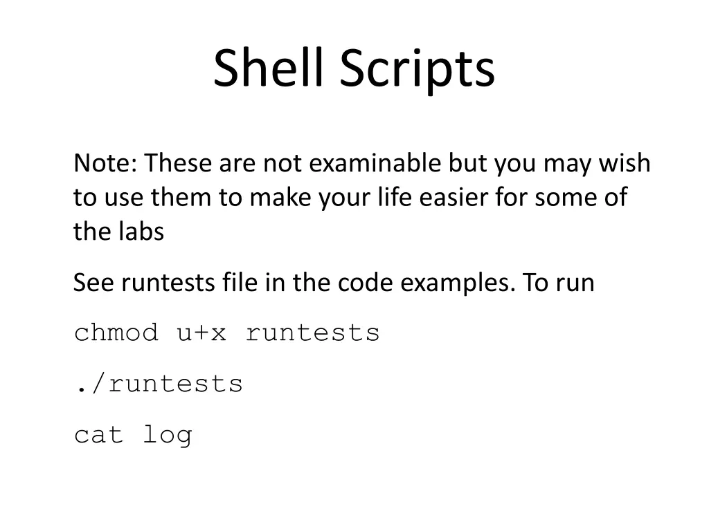 shell scripts