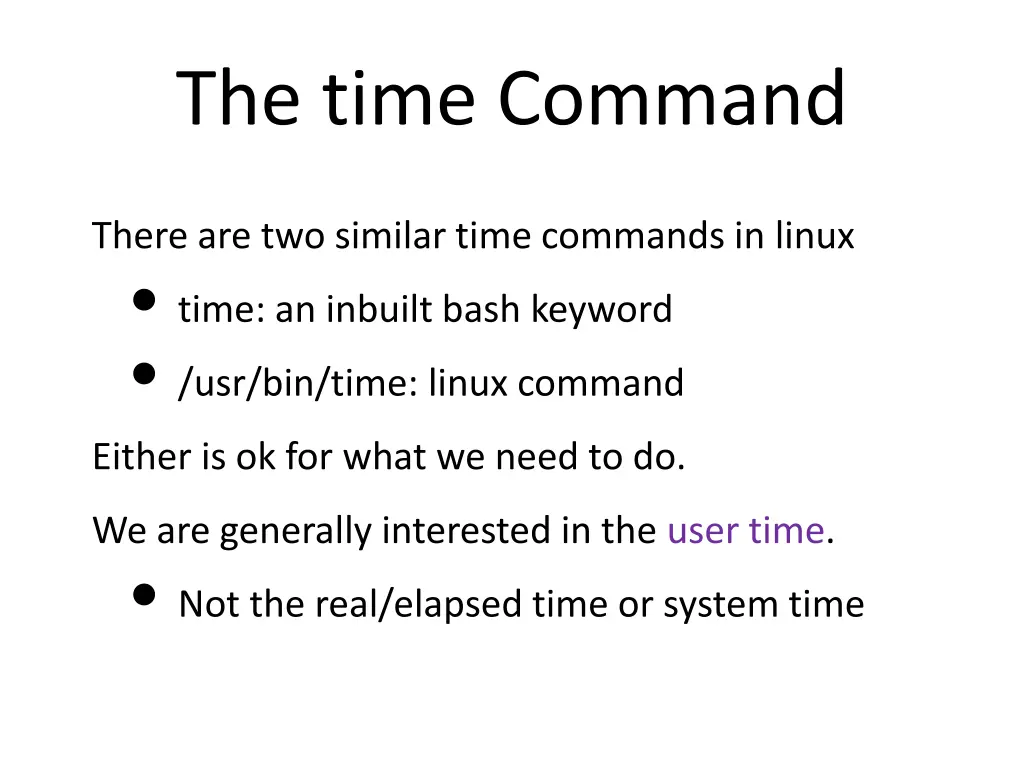 the time command
