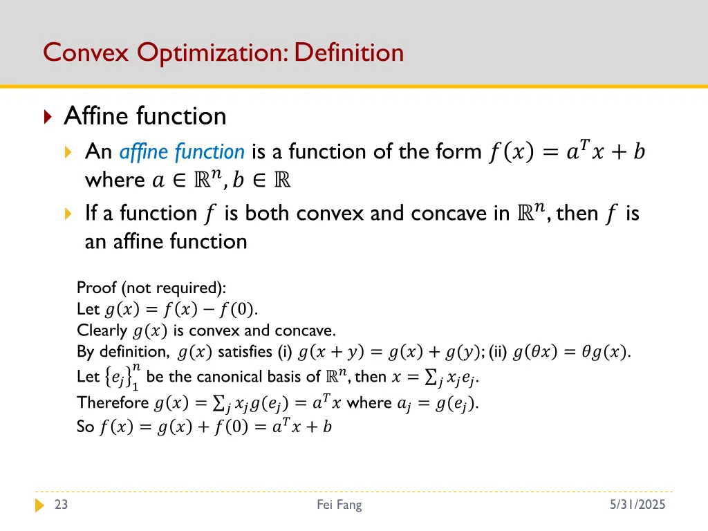convex optimization definition 7