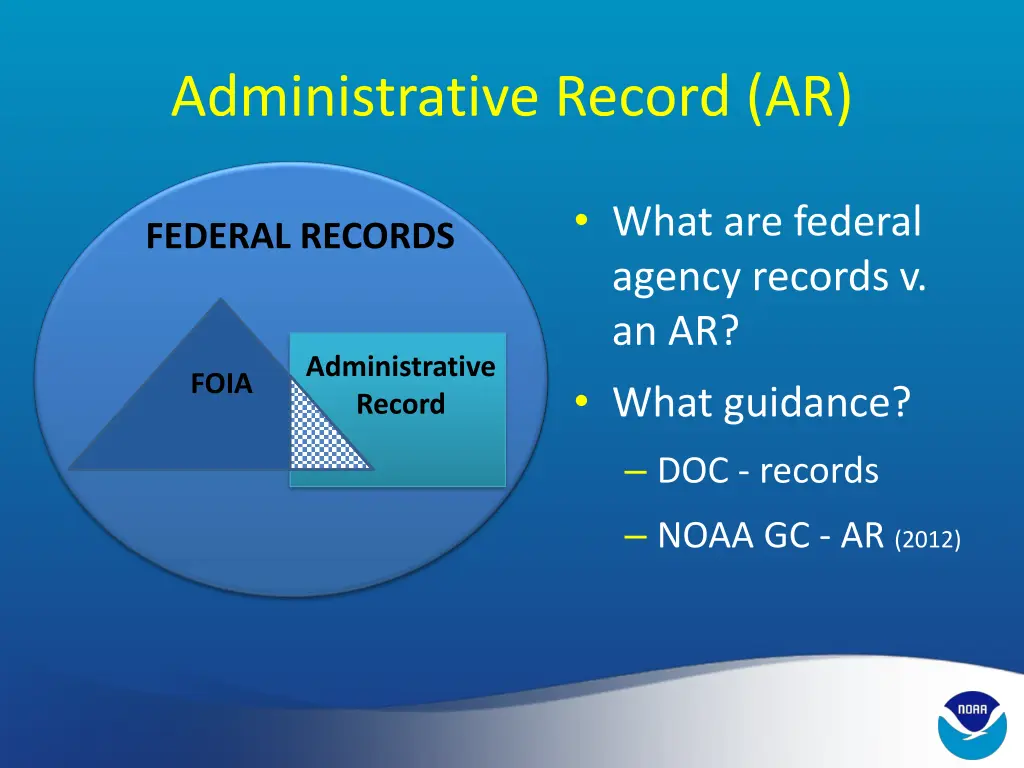 administrative record ar