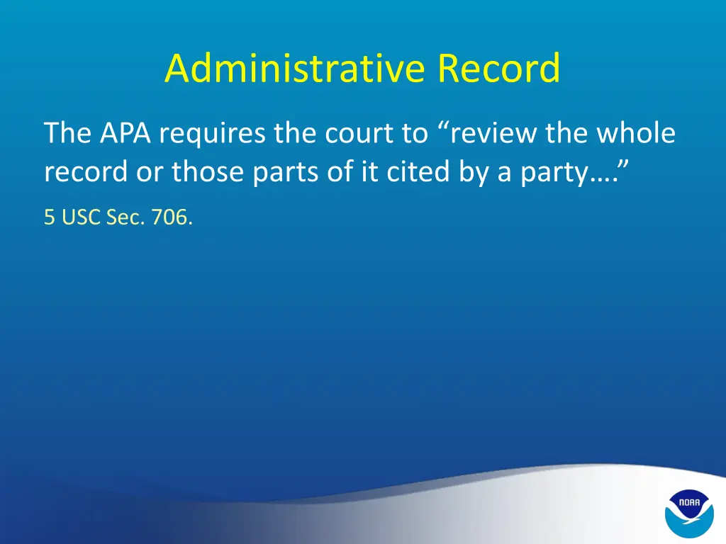 administrative record