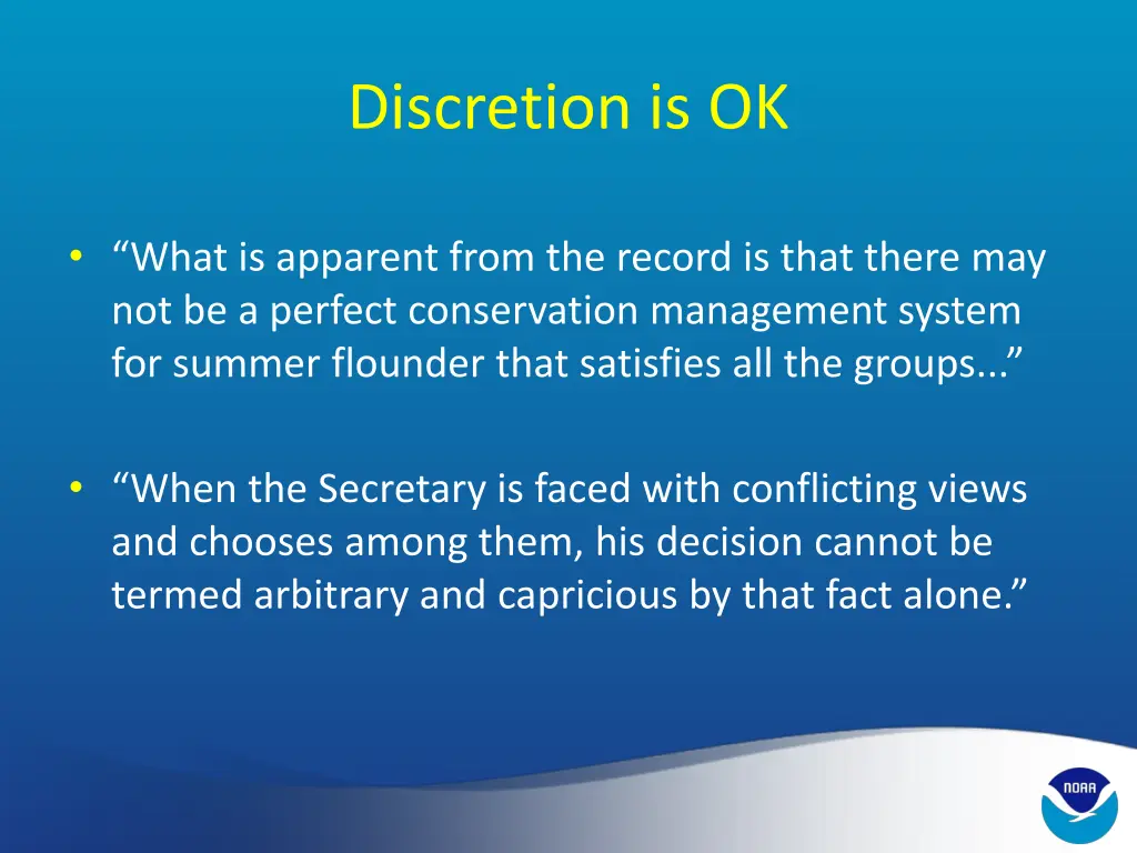 discretion is ok