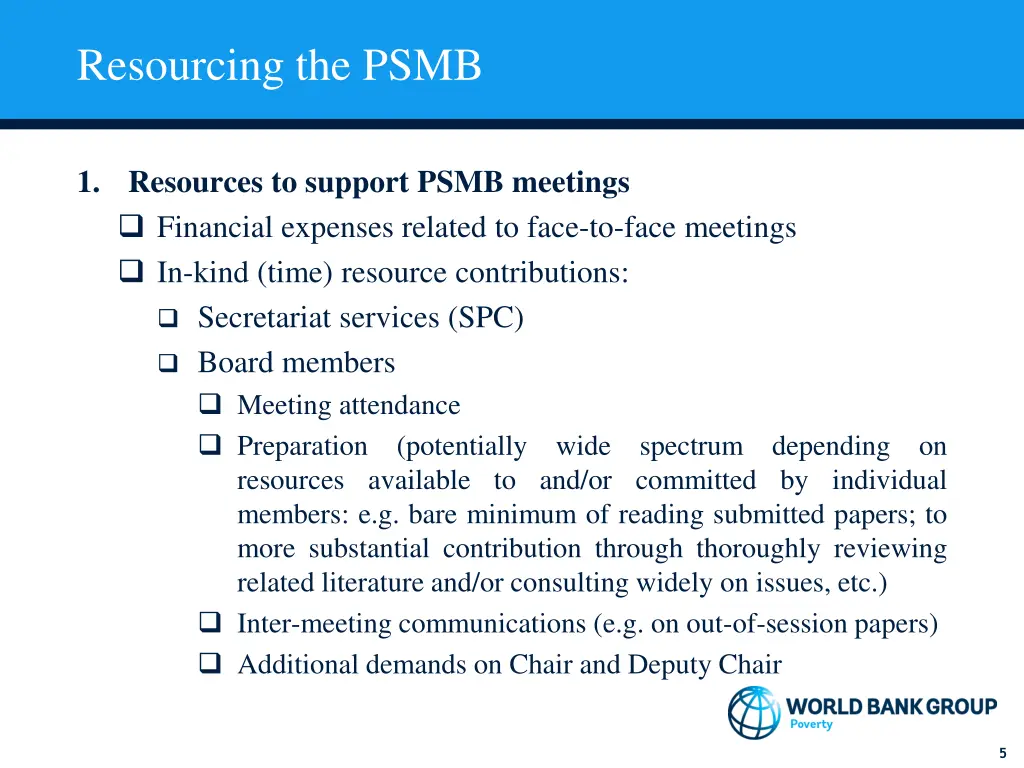 resourcing the psmb