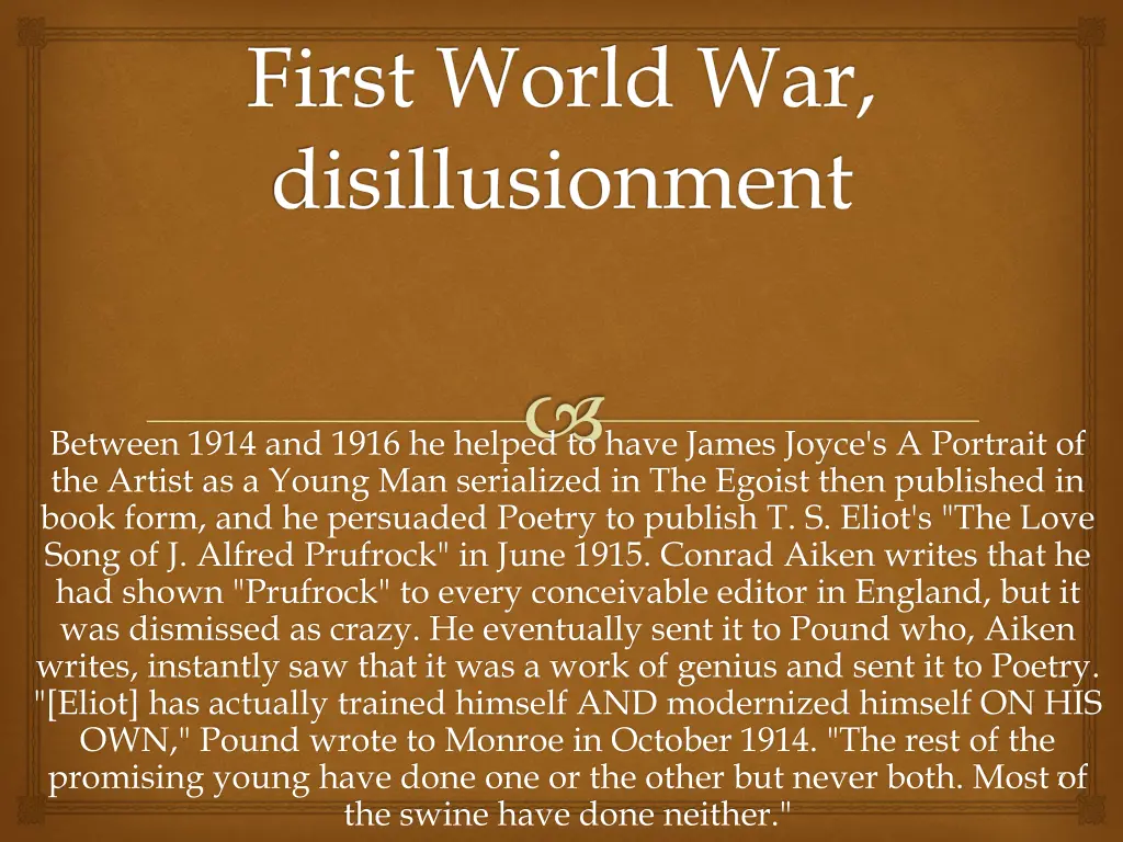 first world war disillusionment