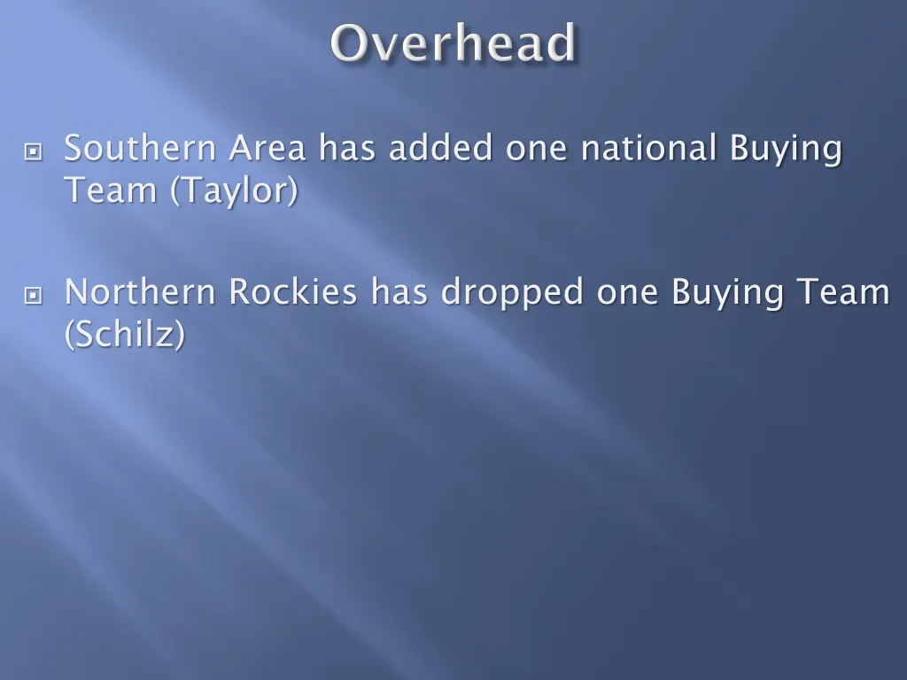 southern area has added one national buying team