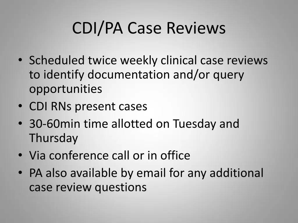 cdi pa case reviews