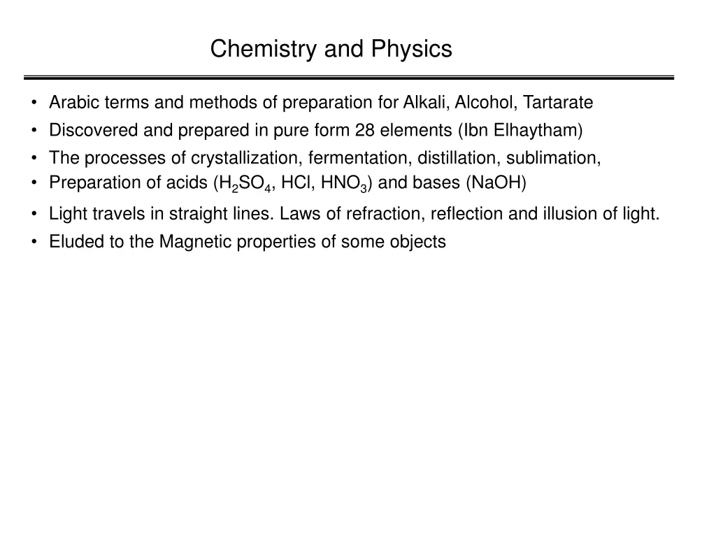 chemistry and physics