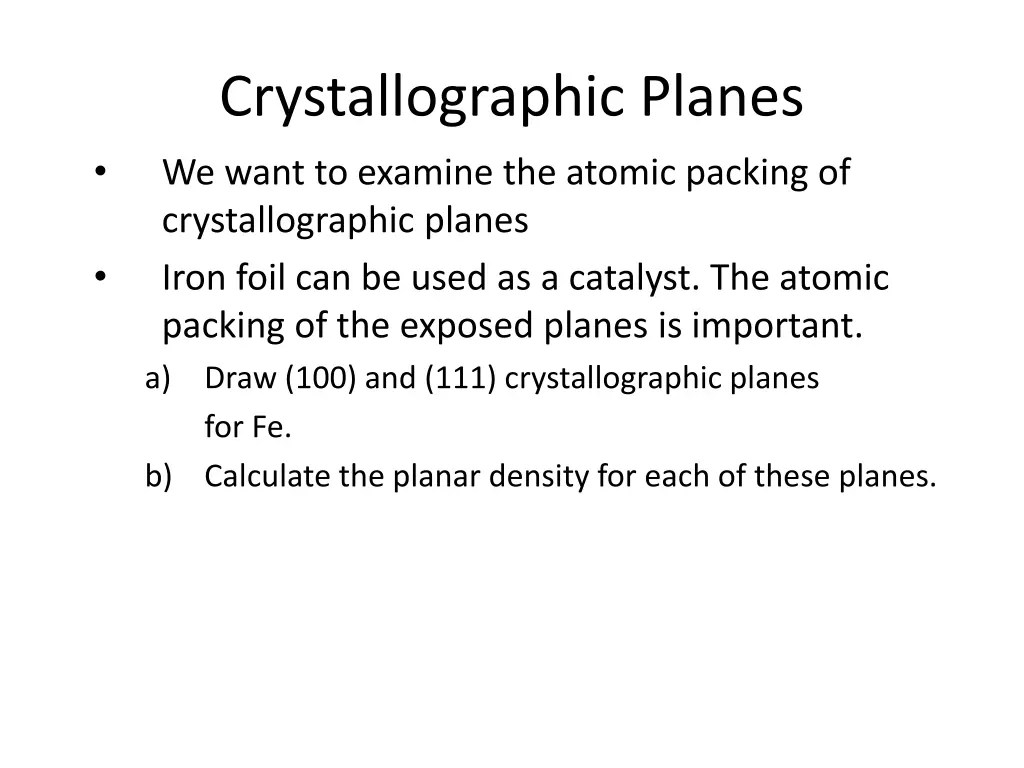 crystallographic planes