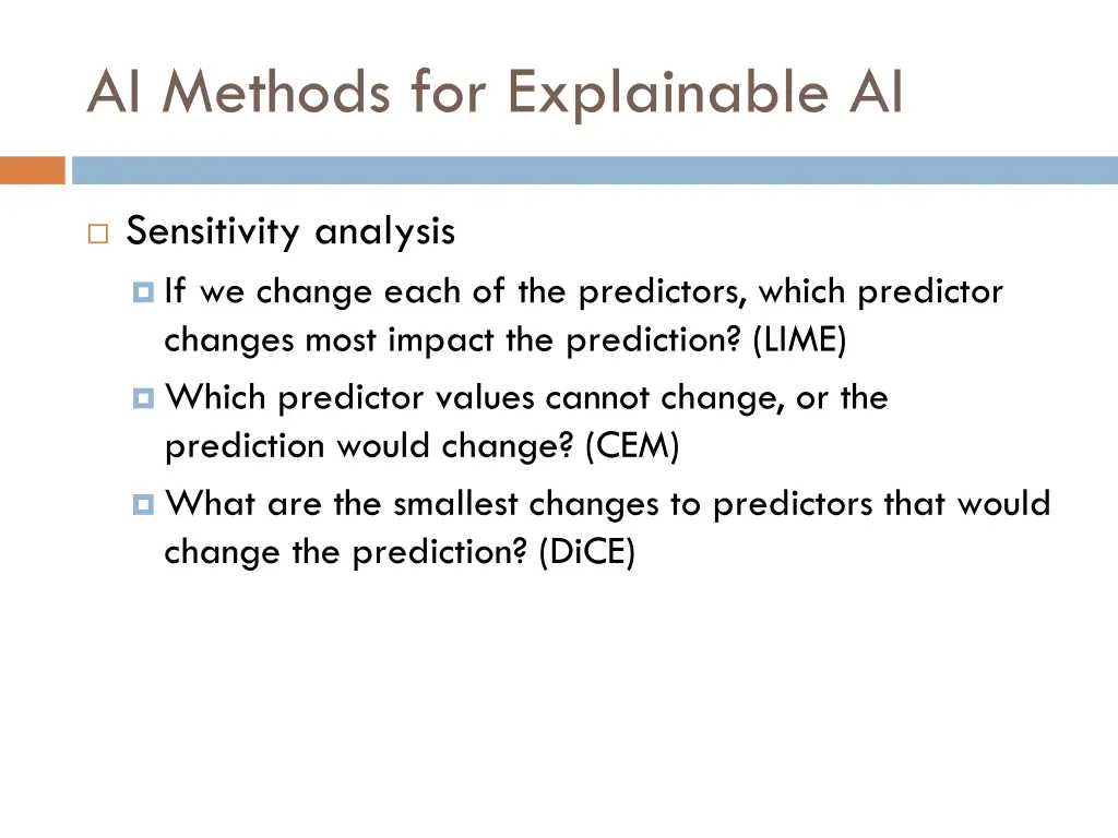 ai methods for explainable ai 2