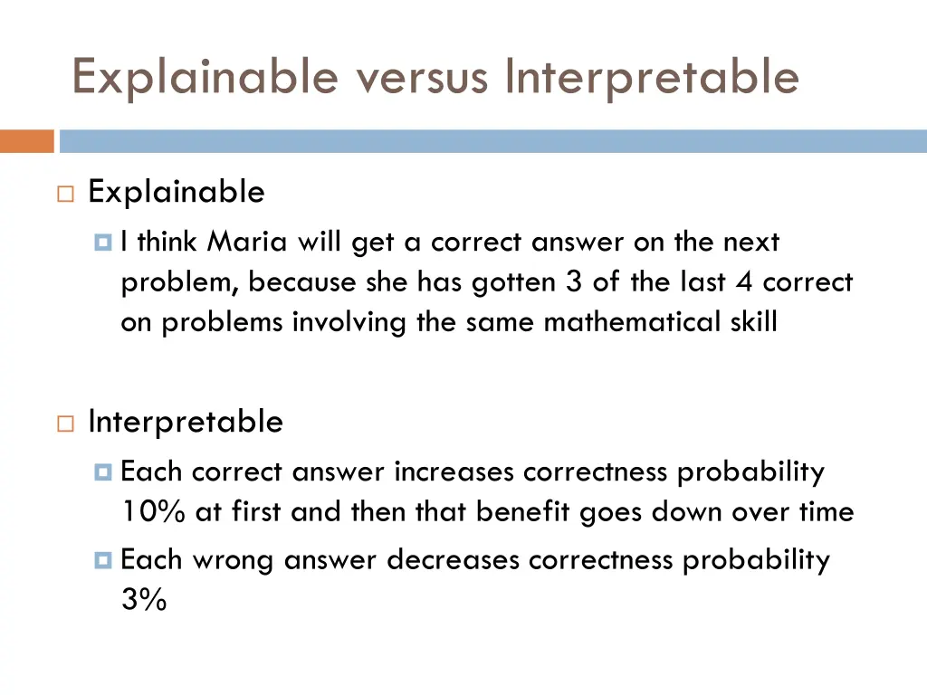 explainable versus interpretable 1