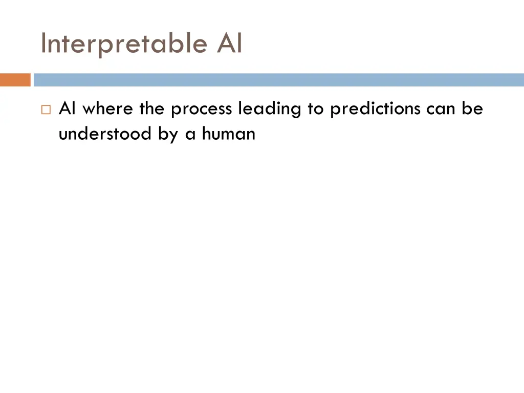 interpretable ai