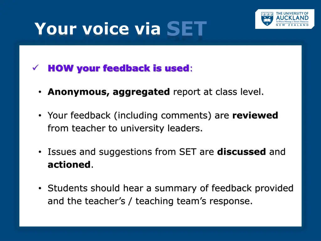 your voice via set 1