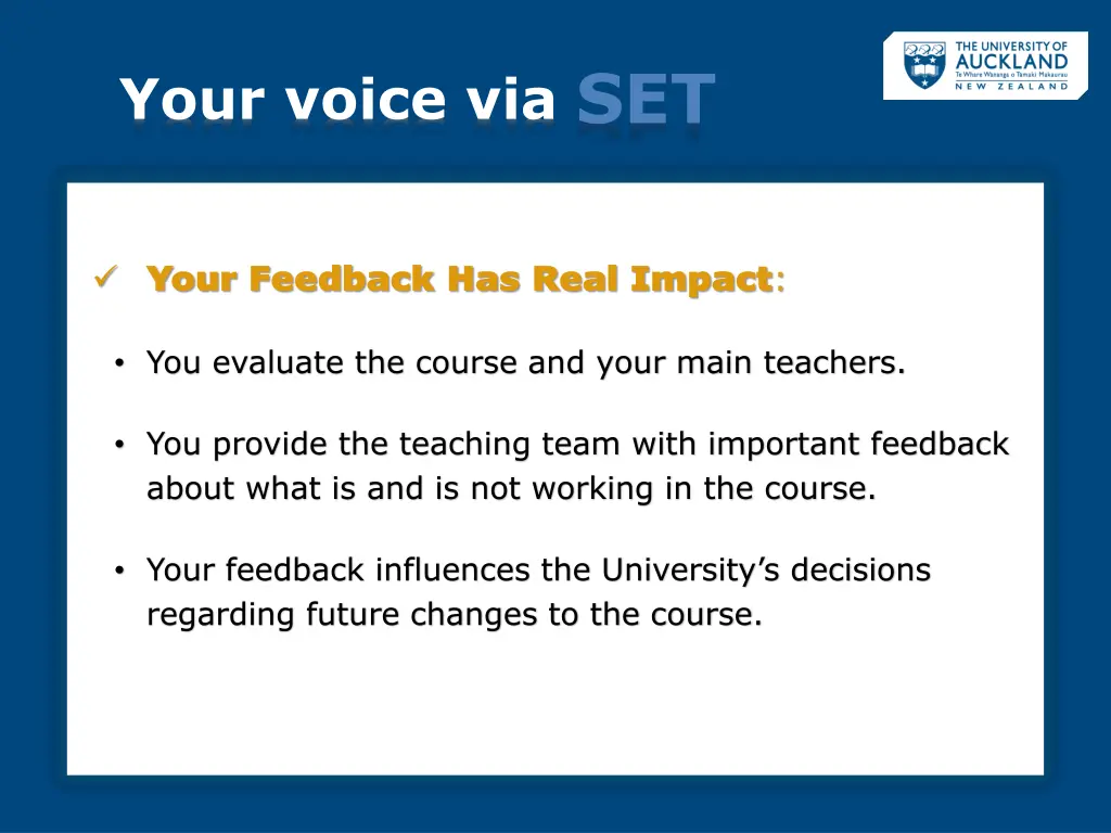 your voice via set 2