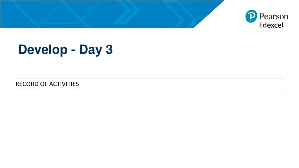 develop day 3