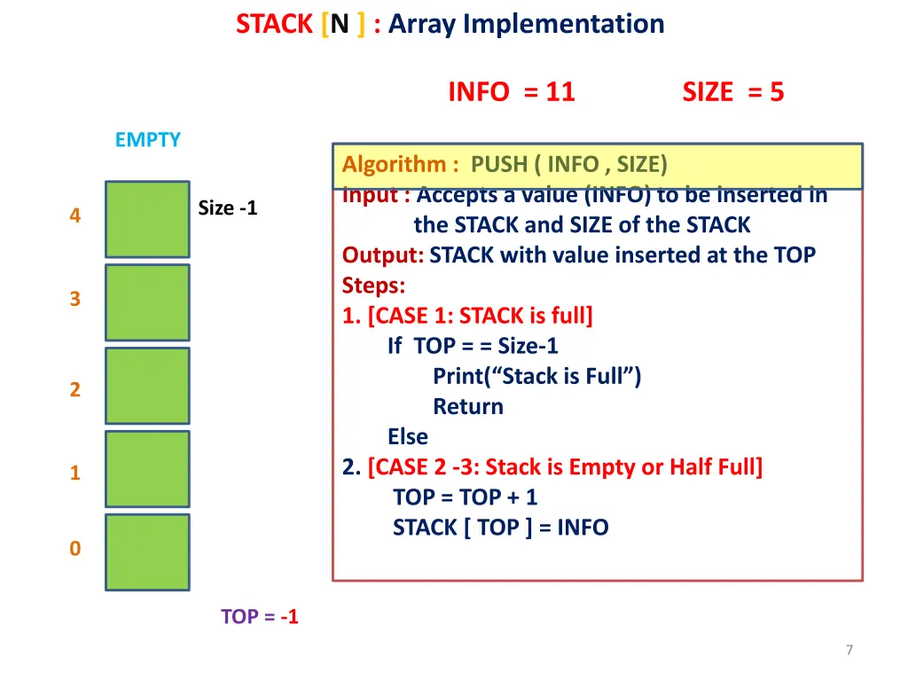 stack n array implementation 1