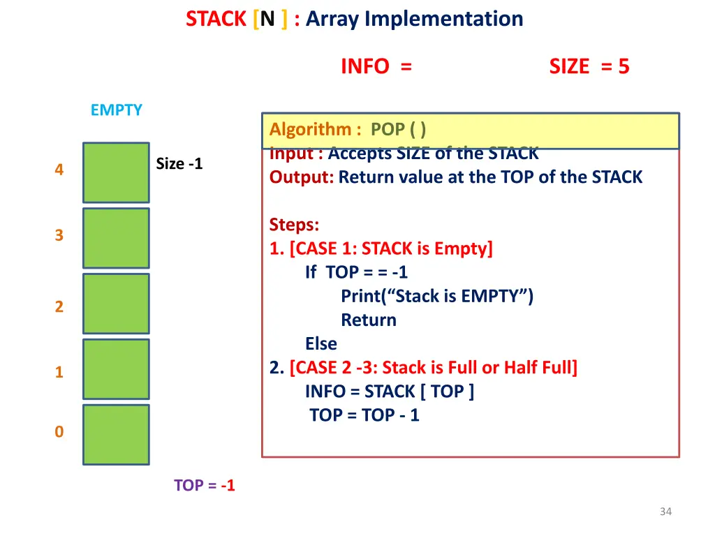 stack n array implementation 27