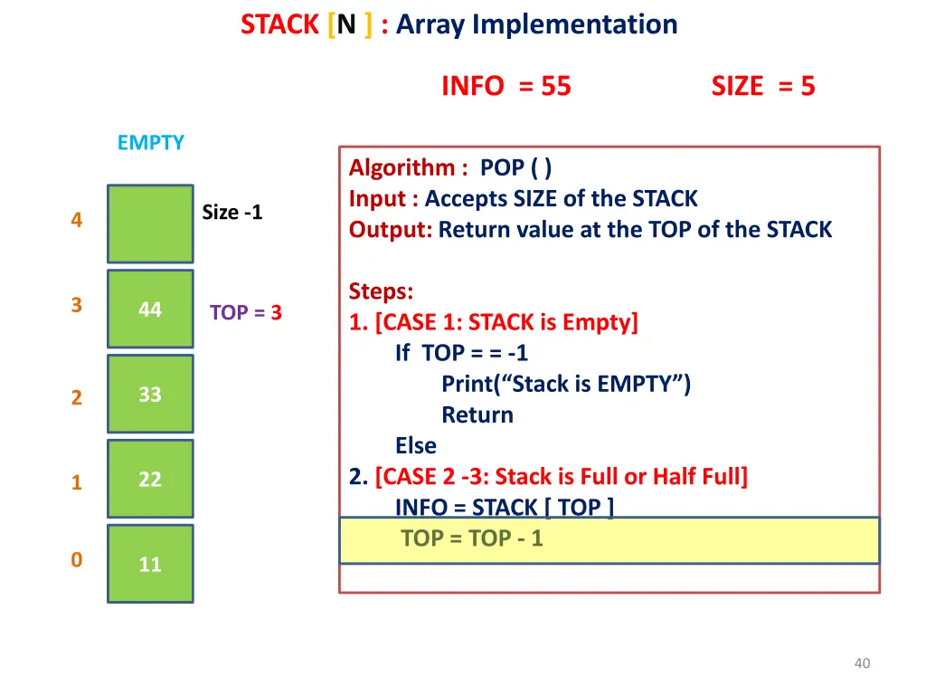stack n array implementation 33