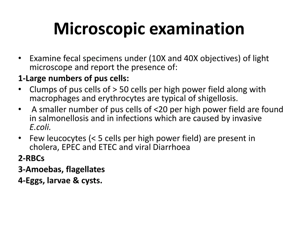 microscopic examination