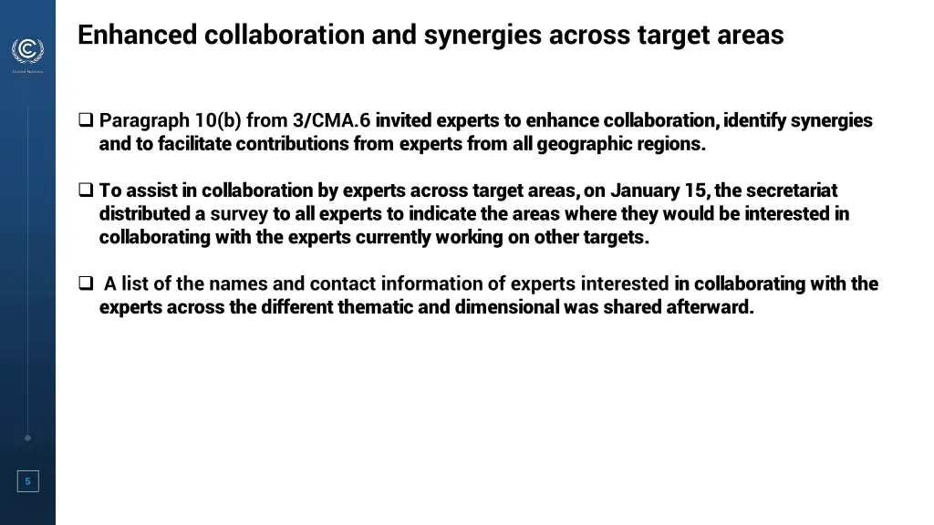 enhanced collaboration and synergies across