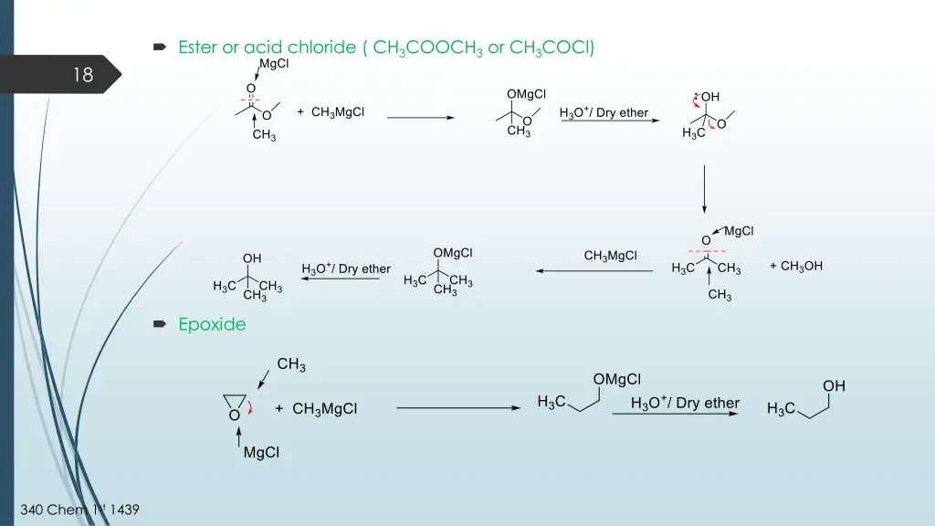 ester or acid chloride ch 3 cooch 3 or ch 3 cocl