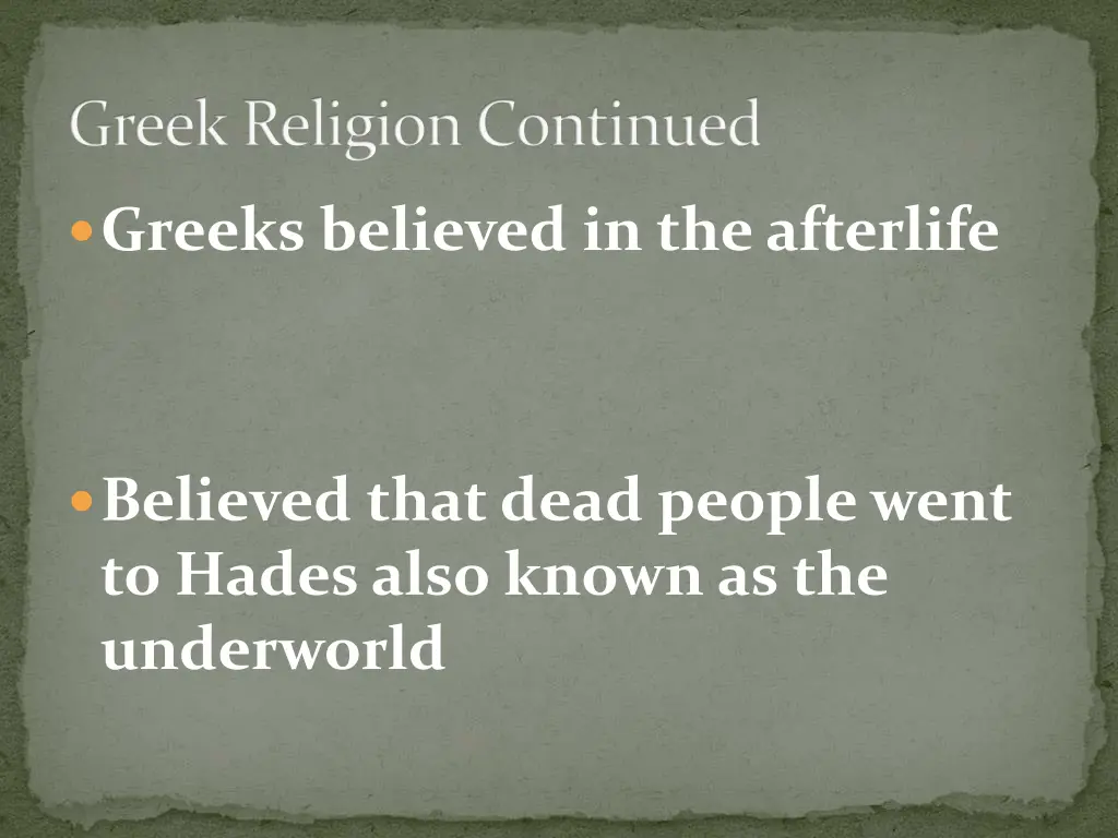 greek religion continued