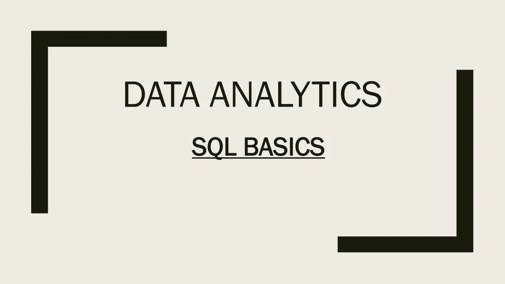 data analytics