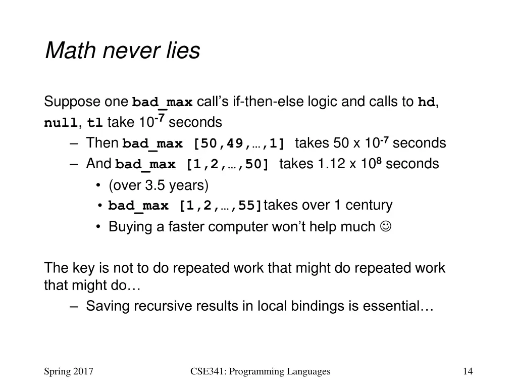 math never lies