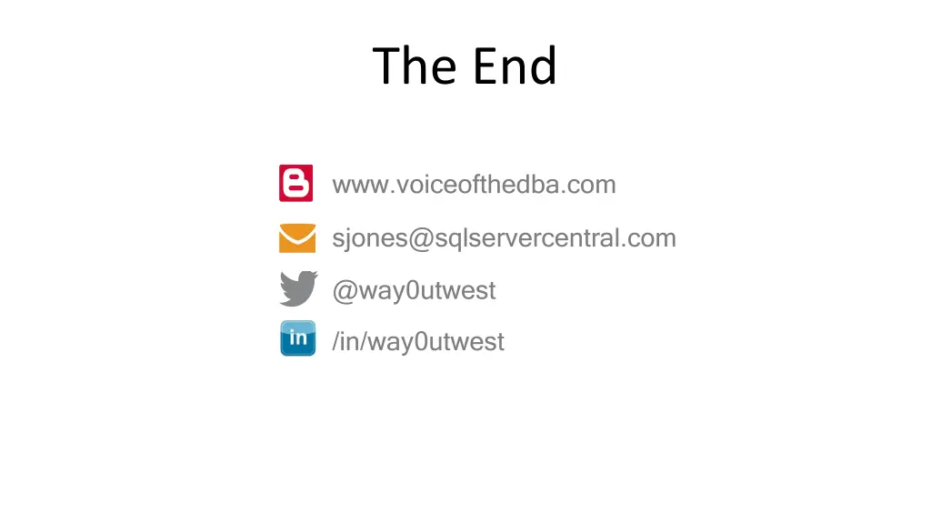 the end