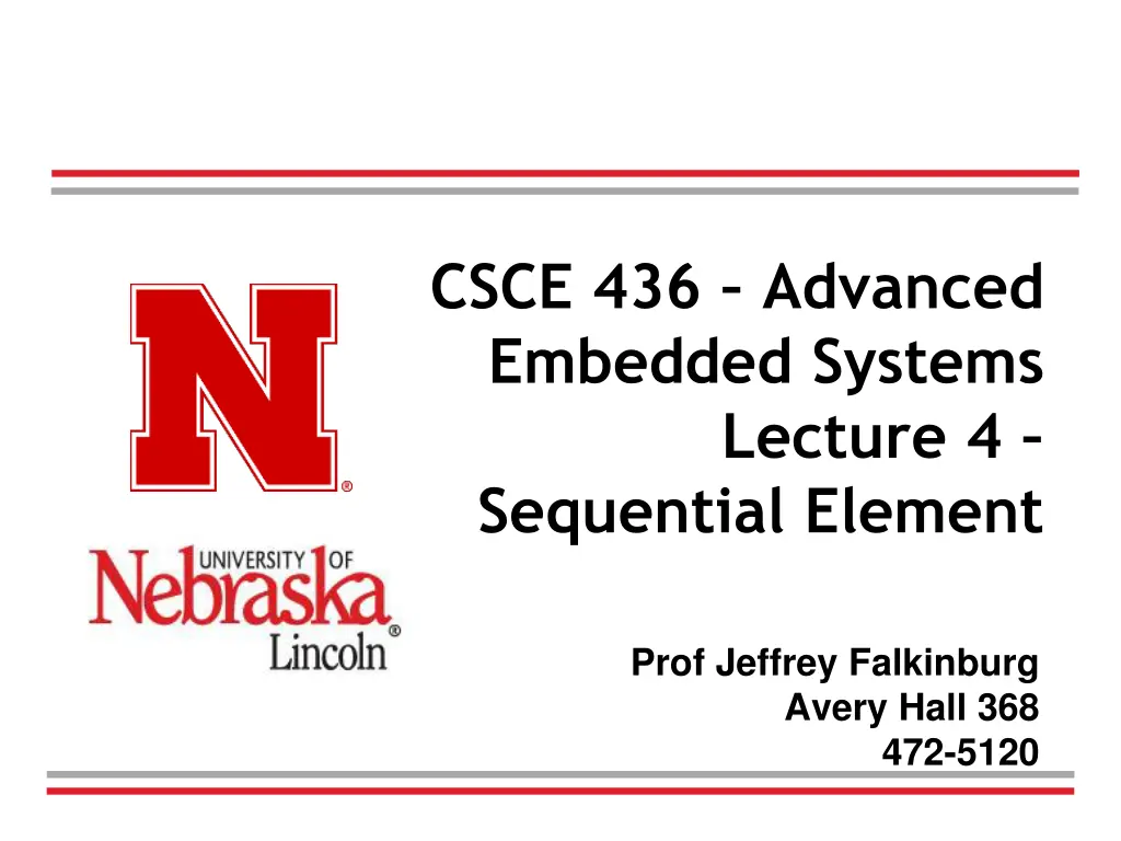 csce 436 advanced embedded systems lecture