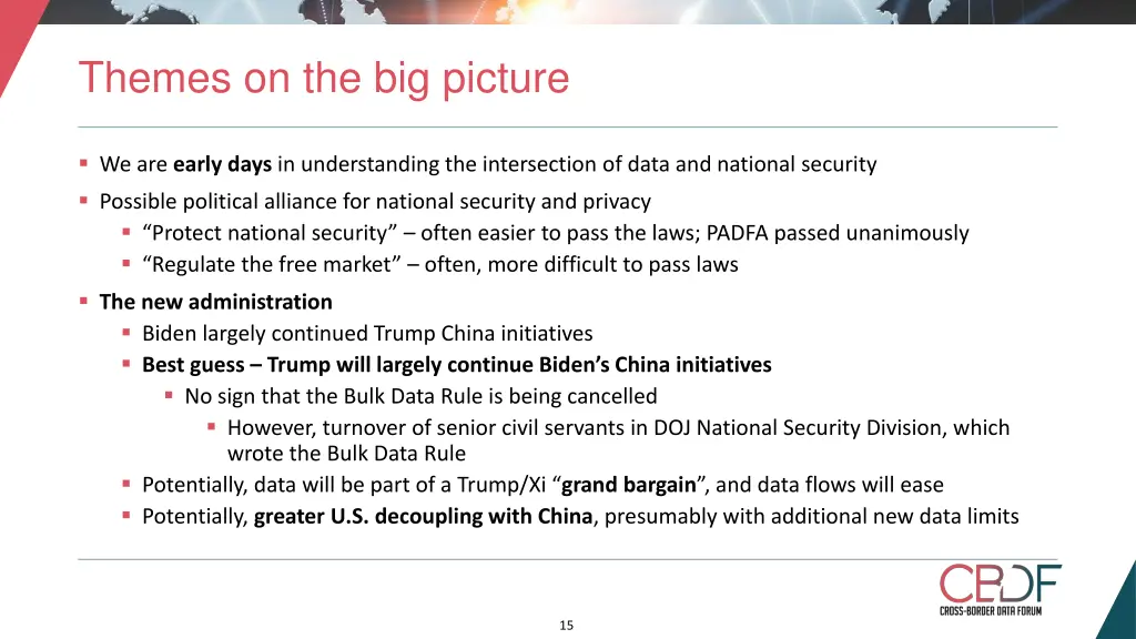 themes on the big picture