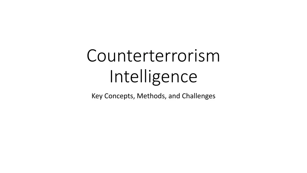 counterterrorism intelligence