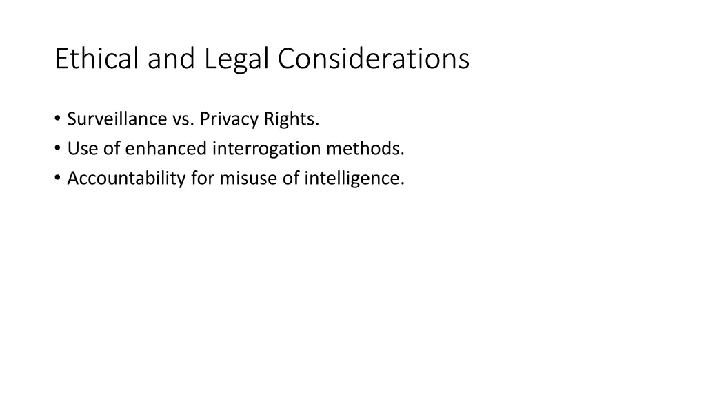 ethical and legal considerations