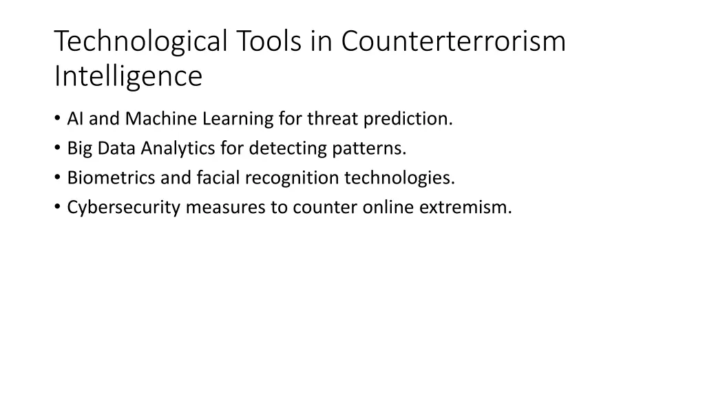 technological tools in counterterrorism