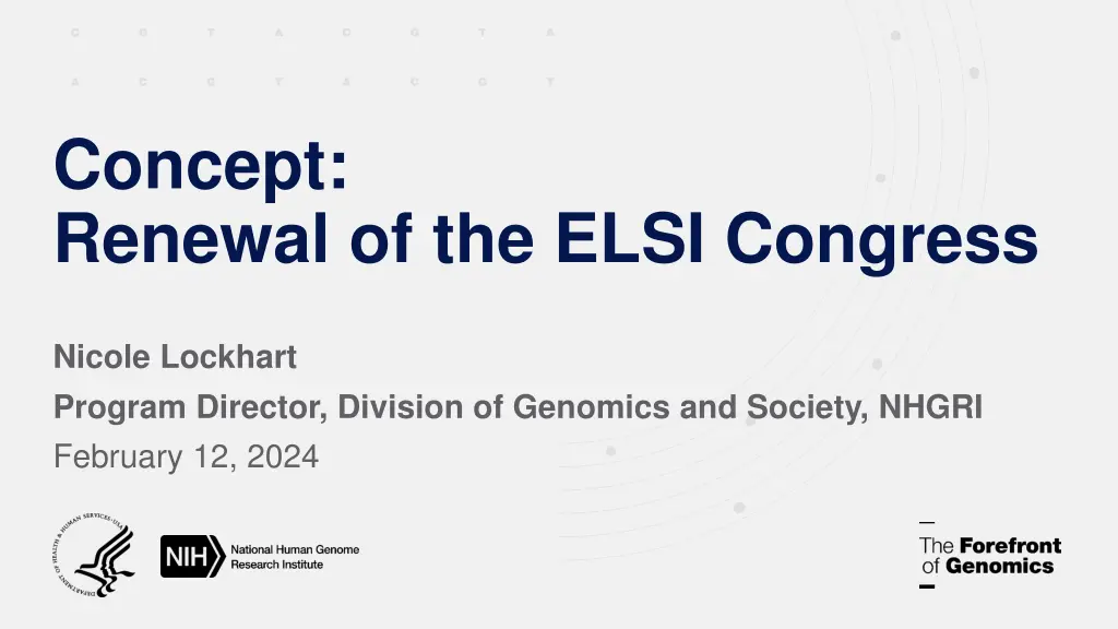 concept renewal of the elsi congress