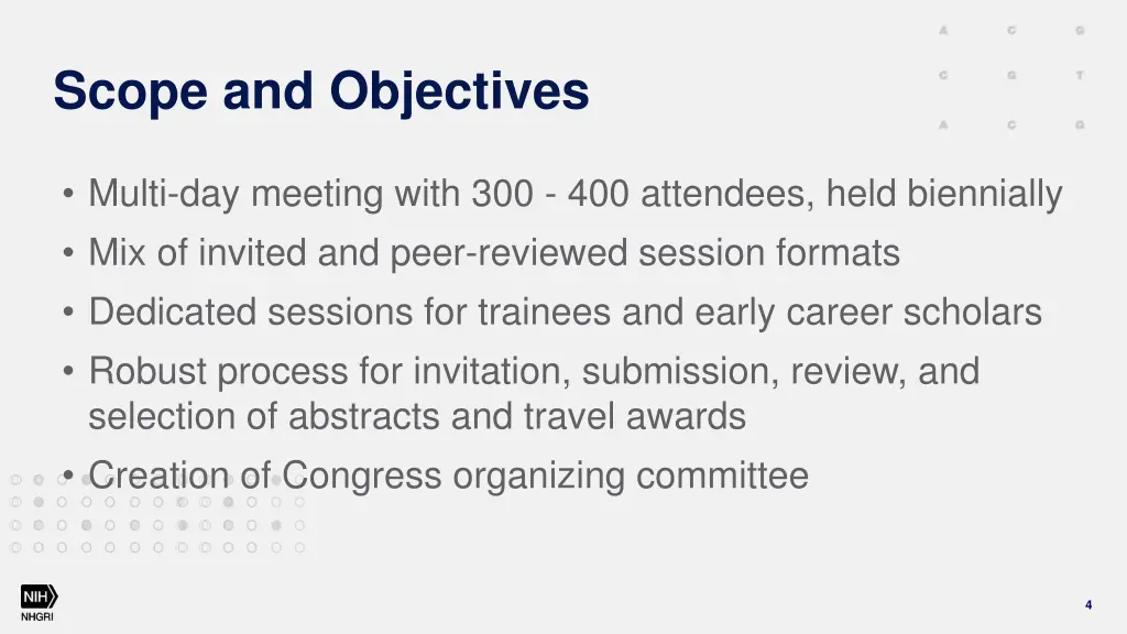 scope and objectives