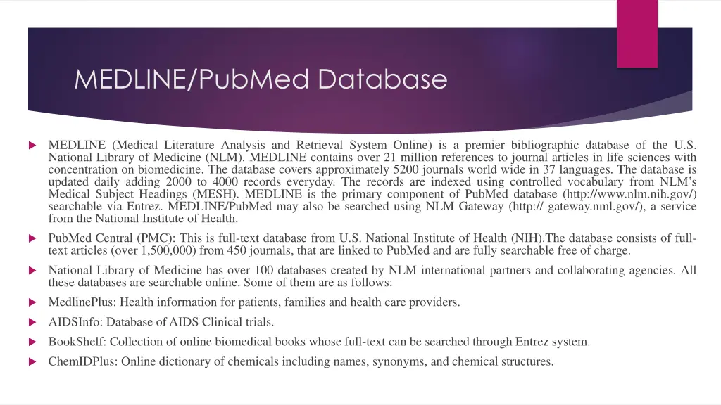 medline pubmed database