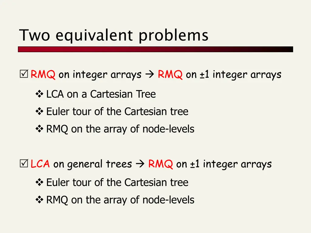 two equivalent problems