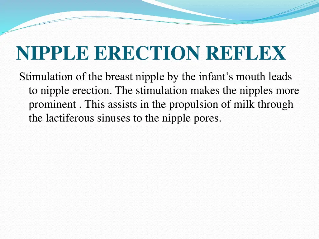 nipple erection reflex